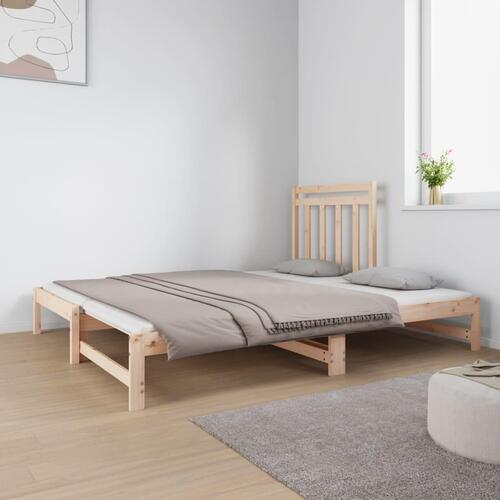 Daybed med udtræk 2x(90x190) cm massivt fyrretræ