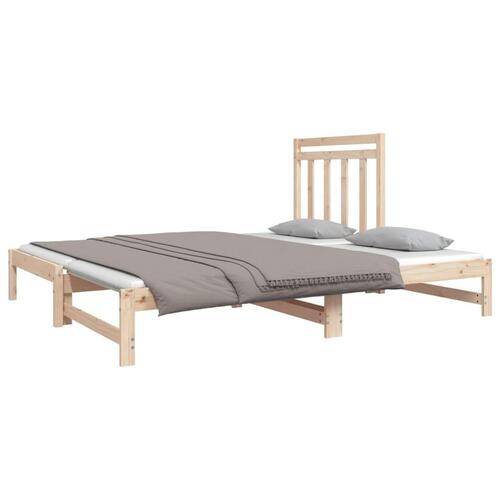 Daybed med udtræk 2x(90x190) cm massivt fyrretræ
