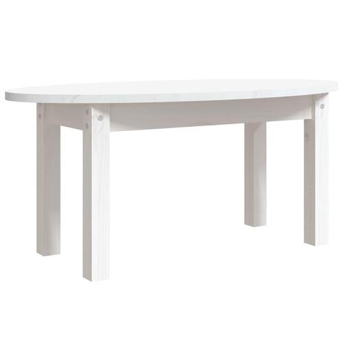 Sofabord 80x40x35 cm massivt fyrretræ hvid