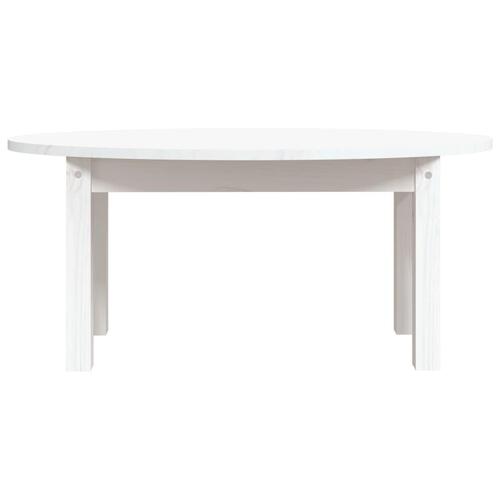 Sofabord 80x40x35 cm massivt fyrretræ hvid