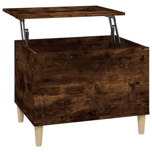 Sofabord 60x44,5x45 cm konstrueret træ røget egetræsfarve