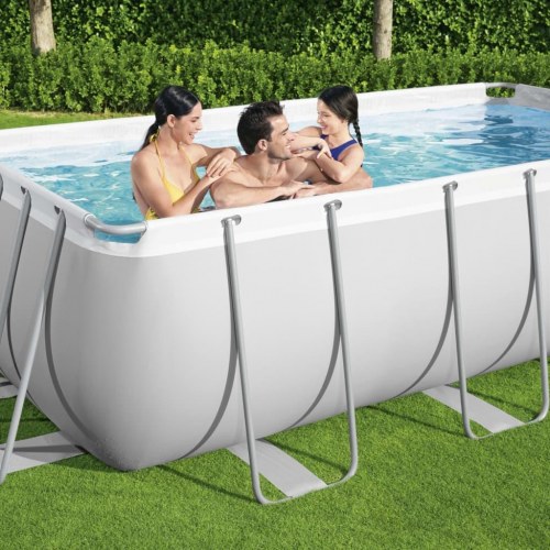 Bestway Power Steel swimmingpool rektangulær 404x201x100 cm