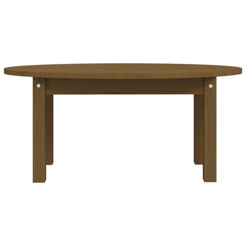Sofabord 80x40x35 cm massivt fyrretræ gyldenbrun