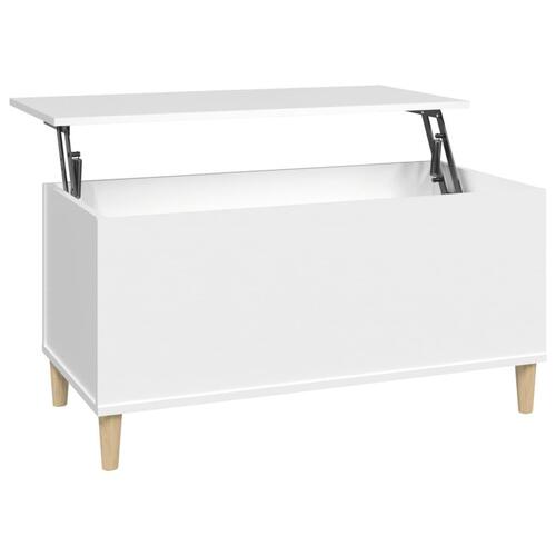 Sofabord 90x44,5x45 cm konstrueret træ hvid