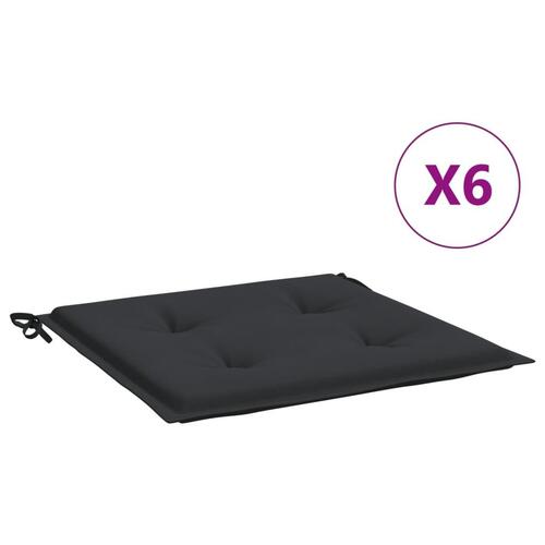 Hynder til havestol 6 stk. 40x40x4 cm oxfordstof sort