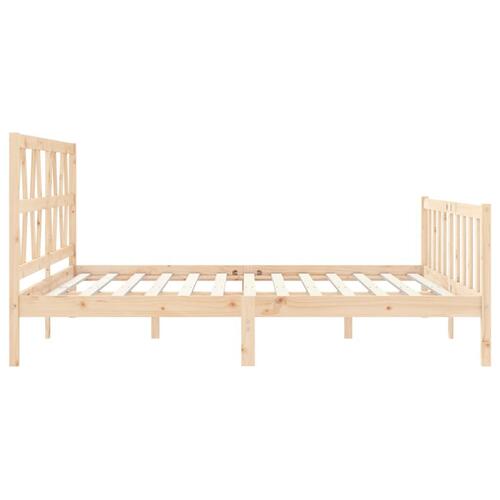 Sengeramme uden madras 200x200 cm massivt fyrretræ