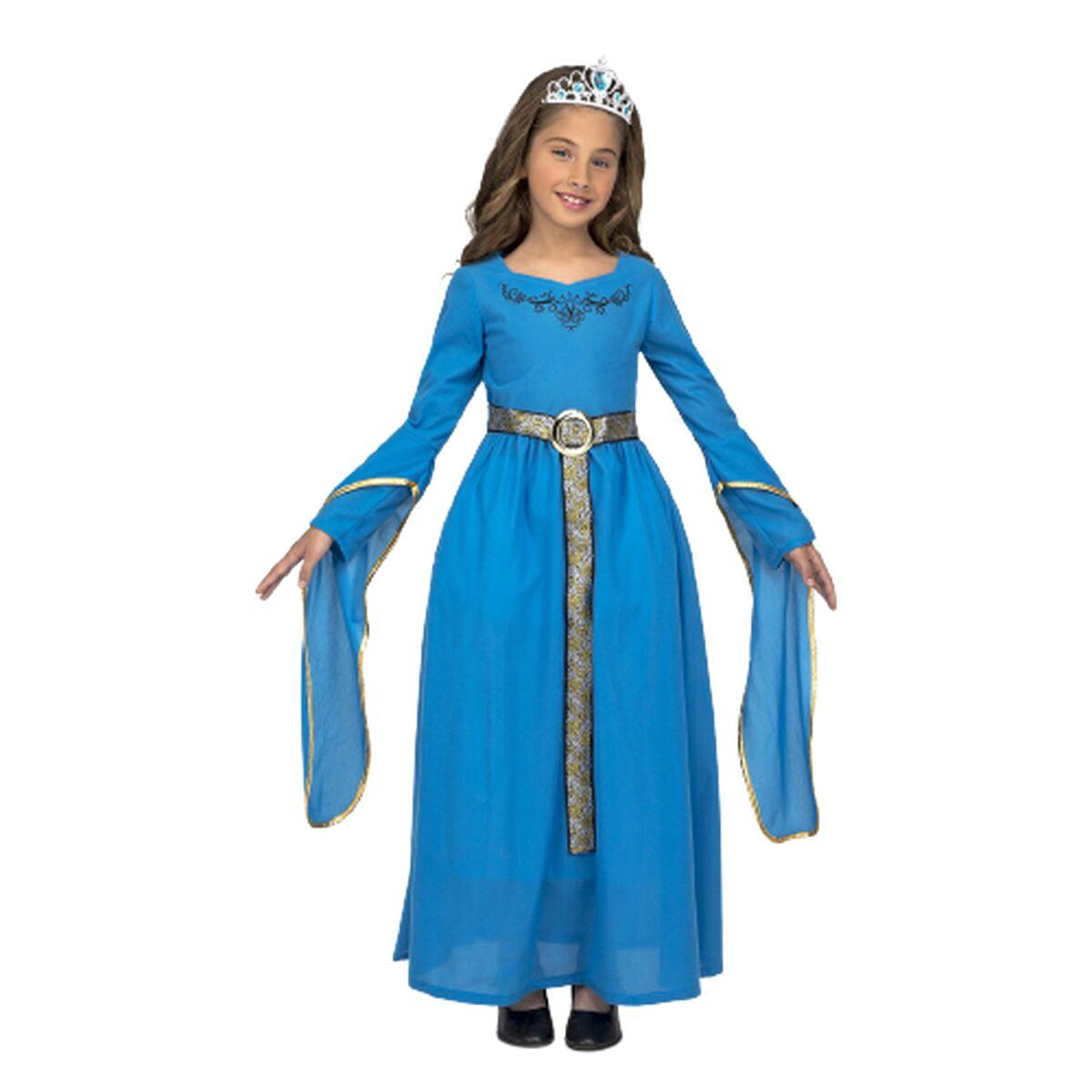 Kostume til børn Blå Prinsesse (2 Dele) 5-6 år