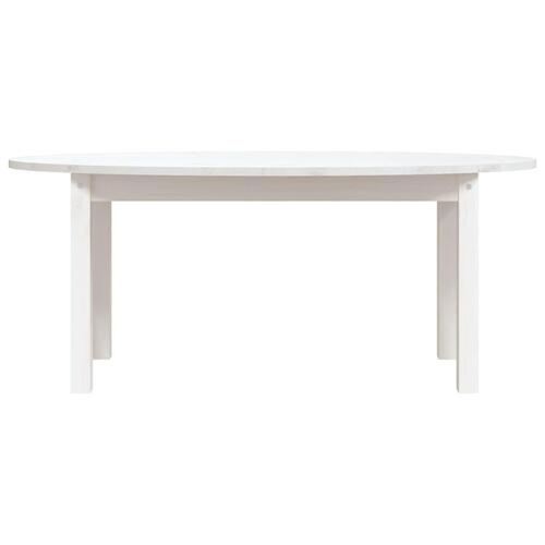 Sofabord 110x55x45 cm massivt fyrretræ hvid