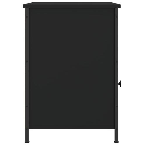 Sengeborde 2 stk. 40x42x60 cm konstrueret træ sort