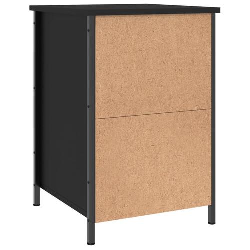 Sengeborde 2 stk. 40x42x60 cm konstrueret træ sort