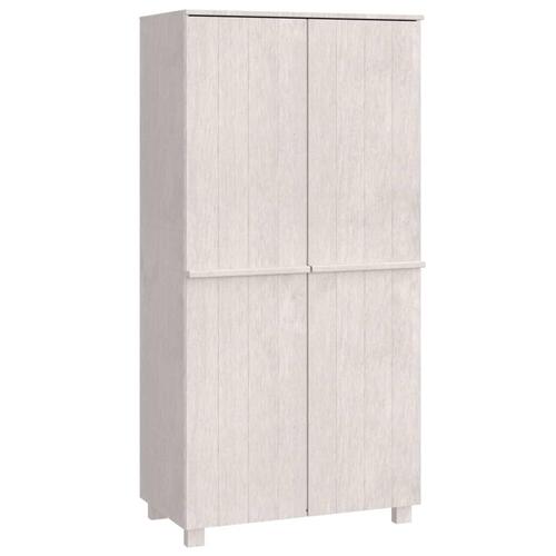 Klædeskab HAMAR 89x50x180 cm massivt fyrretræ hvid