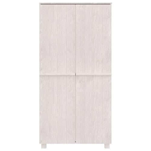 Klædeskab HAMAR 89x50x180 cm massivt fyrretræ hvid