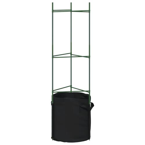 Espalierer med planteposer 4 stk. 116 cm stål og PP