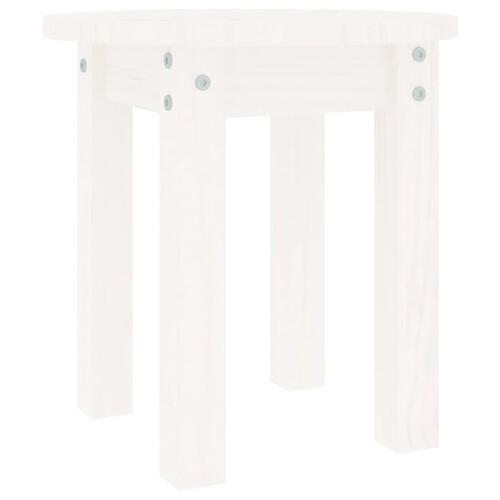 Sofabord Ø 35x35 cm massivt fyrretræ hvid