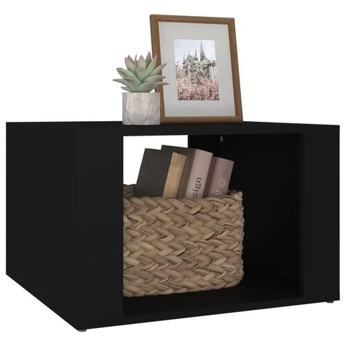 Sengebord 57x55x36 cm konstrueret træ sort