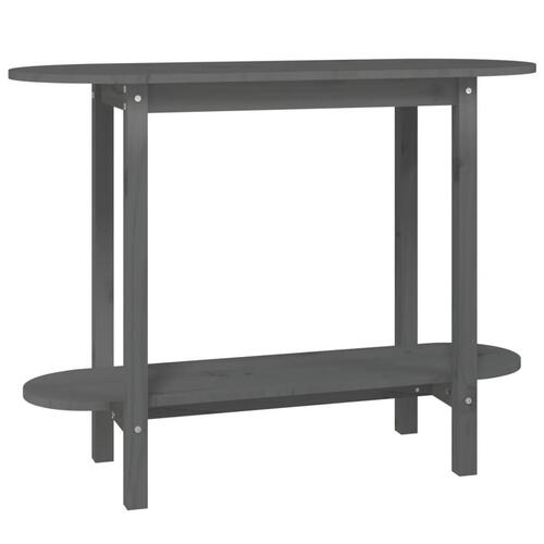 Konsolbord 110x40x80 cm massivt fyrretræ grå