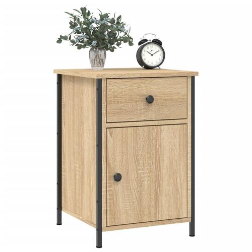 Sengeborde 2 stk. 40x42x60 cm konstrueret træ sonoma-eg