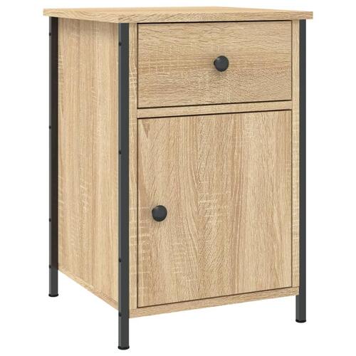 Sengeborde 2 stk. 40x42x60 cm konstrueret træ sonoma-eg