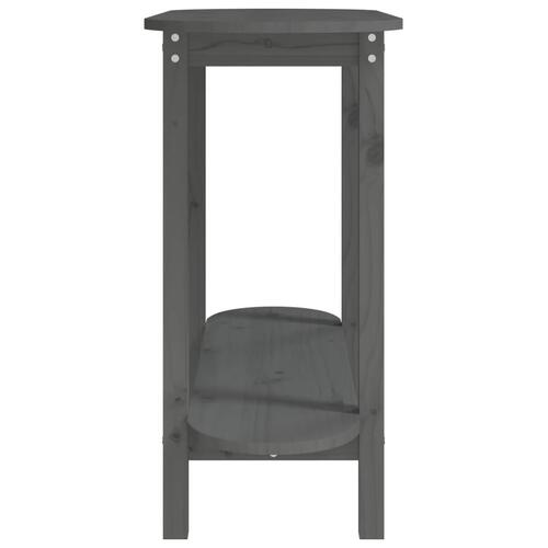 Konsolbord 110x40x80 cm massivt fyrretræ grå