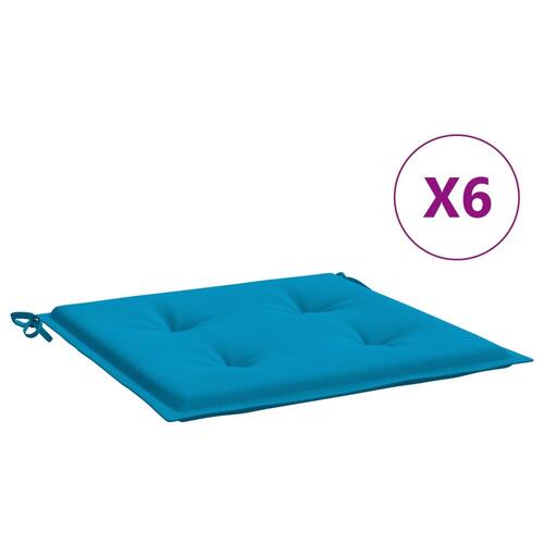 Hynder til havestol 6 stk. 50x50x3 cm oxfordstof blå