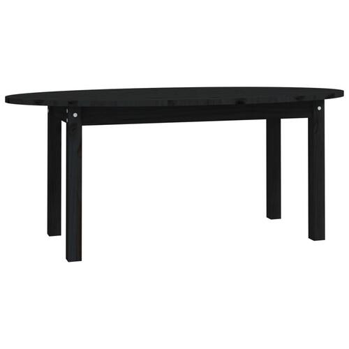 Sofabord 110x55x45 cm massivt fyrretræ sort