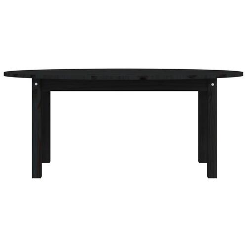 Sofabord 110x55x45 cm massivt fyrretræ sort
