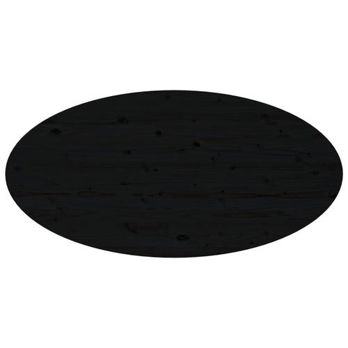 Sofabord 110x55x45 cm massivt fyrretræ sort