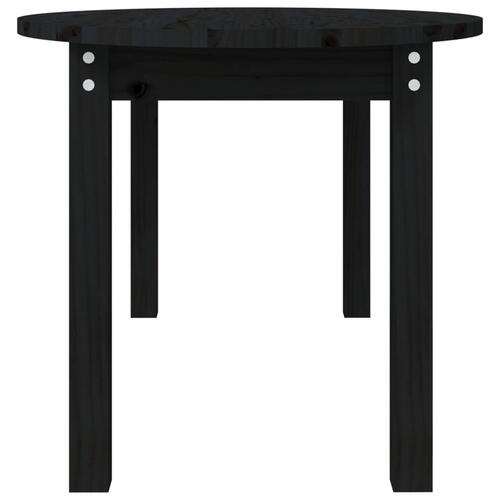 Sofabord 110x55x45 cm massivt fyrretræ sort