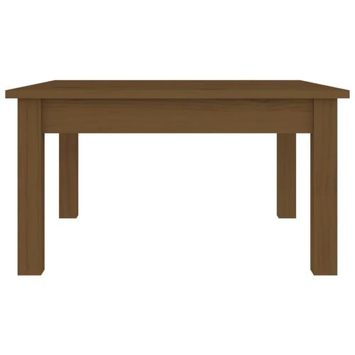 Sofabord 55x55x30 cm massivt fyrretræ gyldenbrun