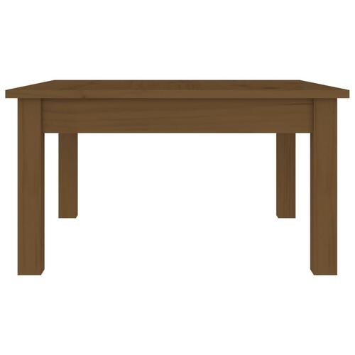 Sofabord 55x55x30 cm massivt fyrretræ gyldenbrun