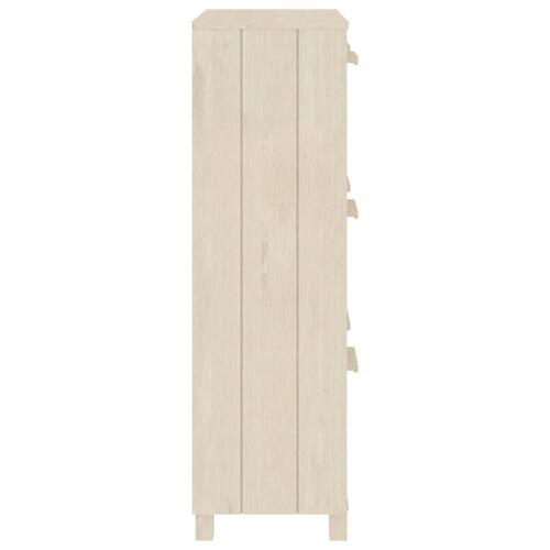 Skoskab HAMAR 59,5x35x117 cm massivt fyrretræ honningbrun