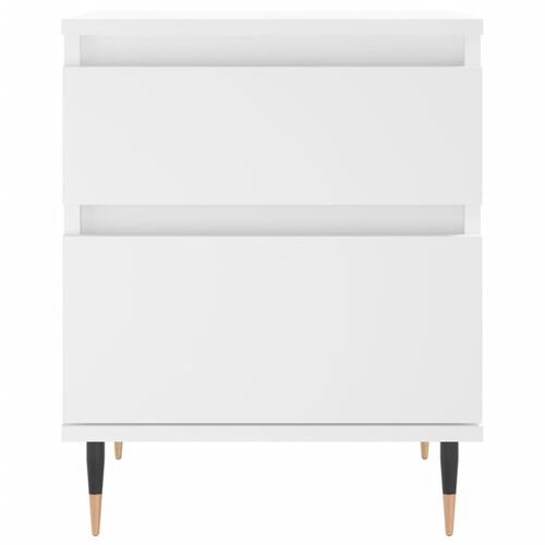 Sengebord 40x35x50 cm konstrueret træ hvid