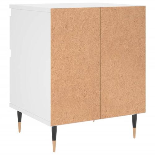 Sengebord 40x35x50 cm konstrueret træ hvid