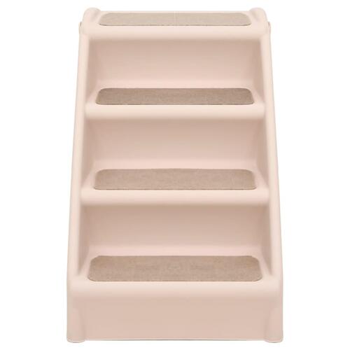 Foldbar hundetrappe 62x40x49,5 cm cremefarvet