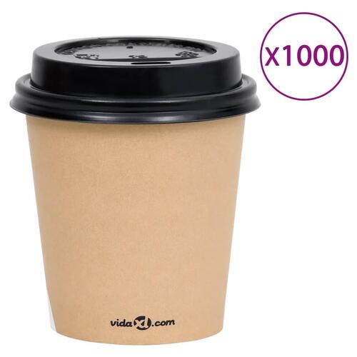 Papkrus med låg 1000 stk. 200 ml brun