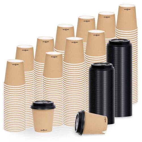 Papkrus med låg 1000 stk. 200 ml brun