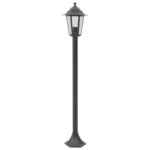 Havestolpelamper 6 stk. E27 110 cm aluminium bronzefarvet