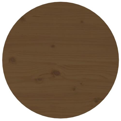 Sofabord Ø 45x40 cm massivt fyrretræ gyldenbrun