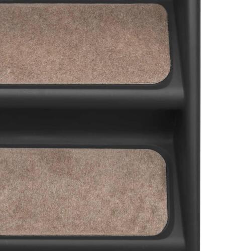 Foldbar hundetrappe 62x40x49,5 cm sort