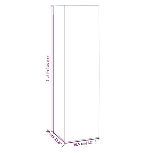 Tv-skabe 4 stk. 30,5x30x110 cm konstrueret træ røget egetræ