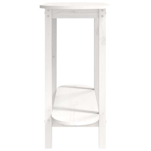 Konsolbord 110x40x80 cm massivt fyrretræ hvid