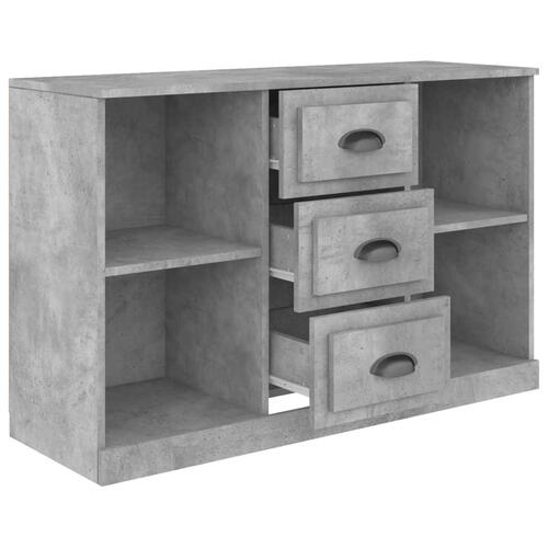 Skænk 104,5x35,5x67,5 cm konstrueret træ betongrå