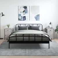Sengeborde 2 stk. 40x42x62 cm konstrueret træ grå sonoma-eg