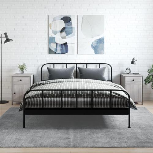 Sengeborde 2 stk. 40x42x62 cm konstrueret træ grå sonoma-eg