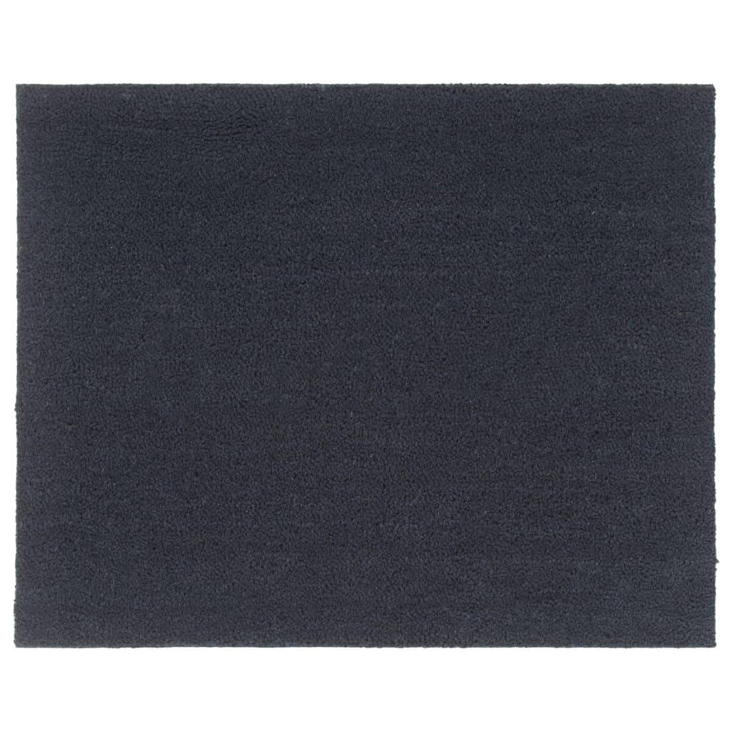 Dørmåtte 80x100 cm tuftet coir mørkegrå billede