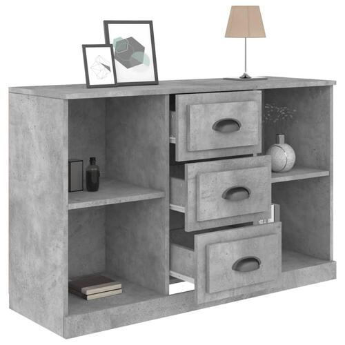 Skænk 104,5x35,5x67,5 cm konstrueret træ betongrå