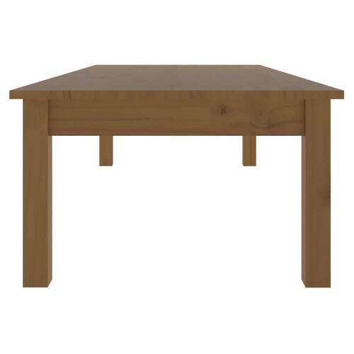 Sofabord 110x50x30 cm massivt fyrretræ gyldenbrun