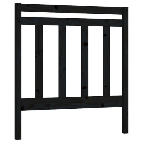 Daybed med udtræk 2x(90x190) cm massivt fyrretræ sort