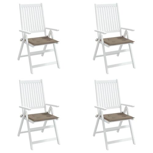 Hynder til havestol 4 stk. 50x50x3 cm oxfordstof gråbrun