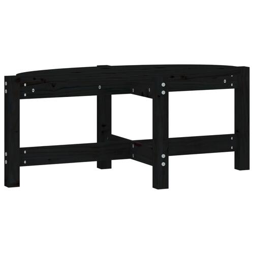 Sofabord 87x48x35 cm massivt fyrretræ sort